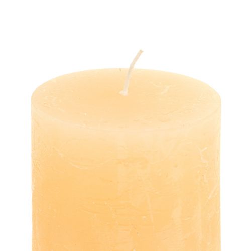 Itens Velas Apricot Light Velas de pilar sólidas 60×80mm 4 unidades