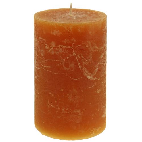 Floristik24 Velas de pilar laranja escuro tingido Sunset 60x100mm 4uds