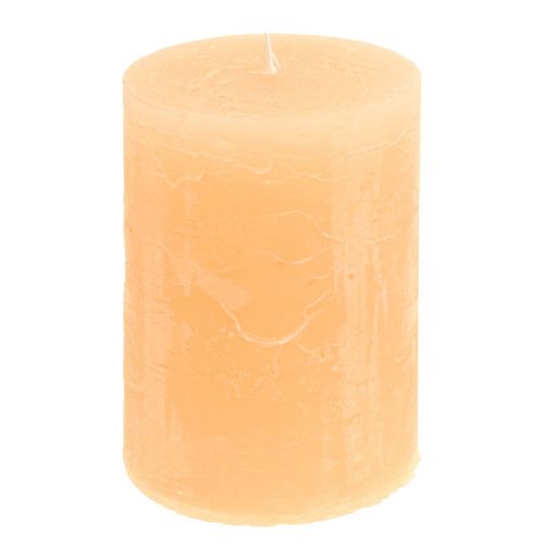 Floristik24 Velas Pilar de Cor Sólida Luz Damasco Velas 85×120mm 2pcs