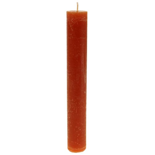Velas cônicas tingidas de marrom 34×240mm 4 unidades