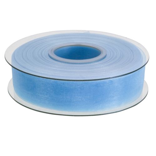 Itens Fita de organza fita de presente fita azul claro ourela azul 25mm 50m