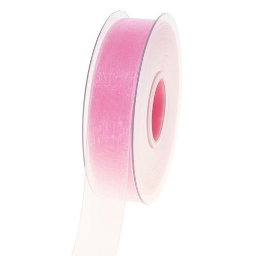 Itens Fita de organza fita de presente fita rosa ourela 25mm 50m