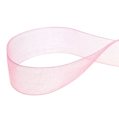 Itens Fita de organza fita de presente fita rosa ourela 25mm 50m