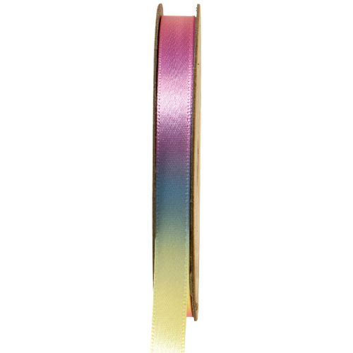 Fita para presente fita arco-íris colorida pastel 10mm 20m