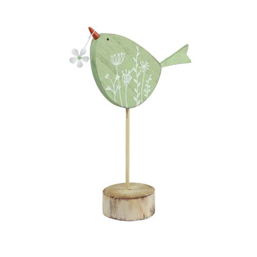 Floristik24 Decoração decorativa de mesa de pássaros decoração de madeira de páscoa hortelã 18x13,5cm 4 un