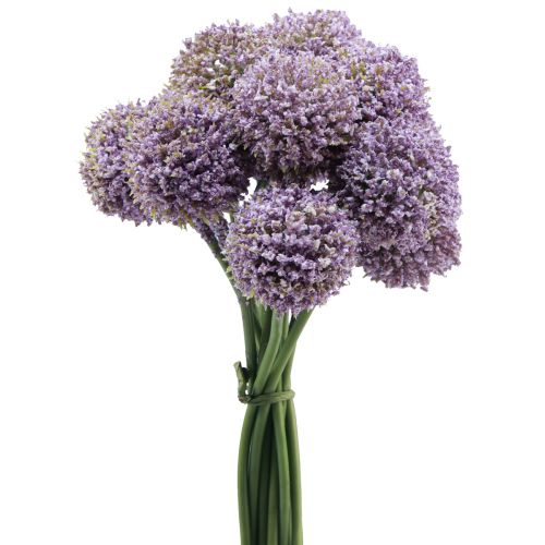 Floristik24 Flores Artificiais Flor Bola Allium Artificial Roxa 25cm 12 un