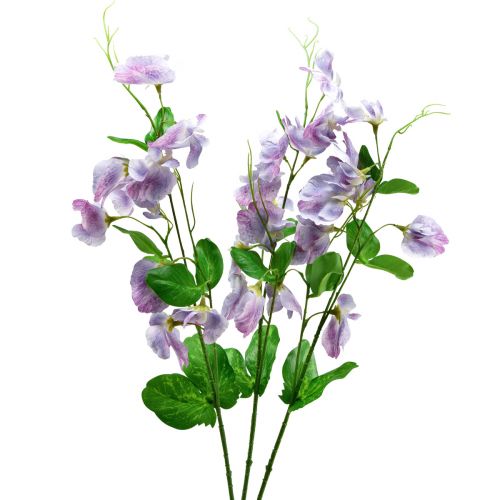 Floristik24 Flores Artificiais Ervilhaca Roxa Vicia Flores de Jardim 61cm 3pcs