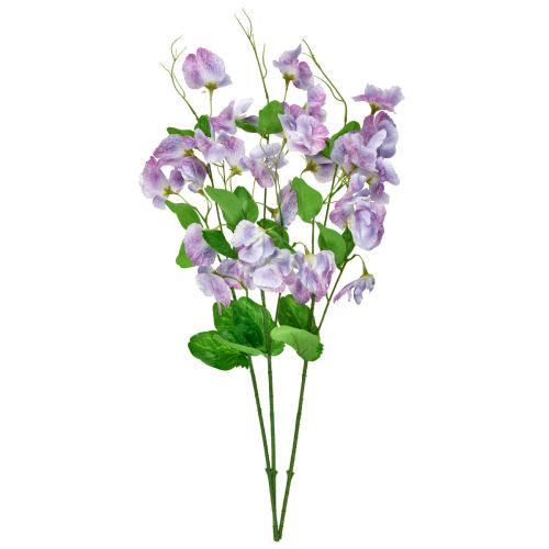 Floristik24 Flores Artificiais Ervilhaca Roxa Vicia Flores de Jardim 61cm 3pcs