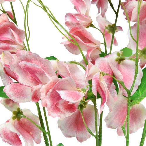 Itens Flores artificiais rosa branca ervilhaca Vicia flores de jardim 61 cm 3 unidades
