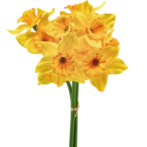 Floristik24 Decoração de narciso flores artificiais narcisos amarelos 38 cm 3 unidades