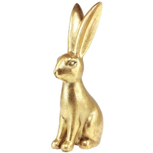 Floristik24 Coelhinho da Páscoa decorativo dourado decoração de páscoa coelho sentado antigo H36cm
