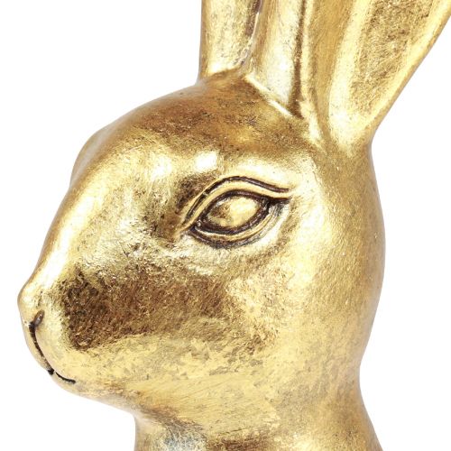 Floristik24 Coelhinho da Páscoa decorativo dourado decoração de páscoa coelho sentado antigo H36cm