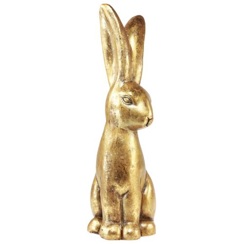 Floristik24 Coelhinho da Páscoa decorativo ouro decoração de páscoa coelho sentado antigo H50cm