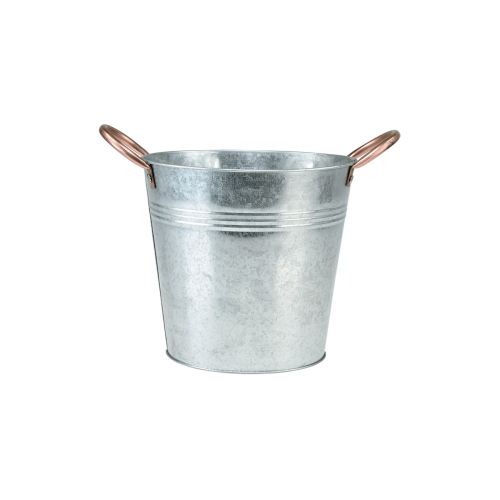 Floristik24 Mini vaso de flores com alças balde de metal Ø12cm Alt.10cm 6 unidades