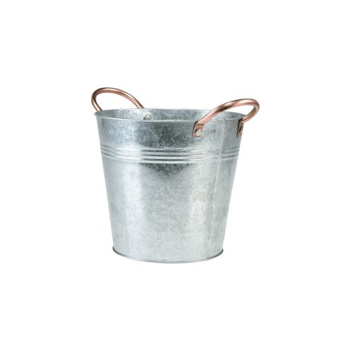 Floristik24 Mini vaso de flores com alças balde de metal Ø12cm Alt.10cm 6 unidades