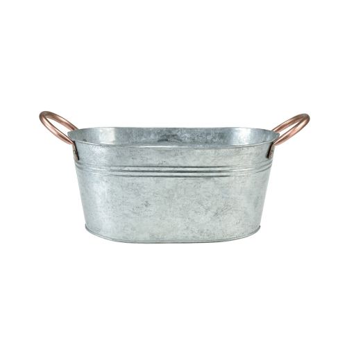 Itens Tigela de flores com alças Tigela decorativa de metal 17,5×12×9cm