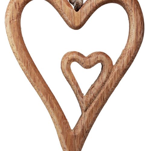 Itens Coração de madeira, corações de madeira natural para pendurar 8 × 11 cm 4 unidades