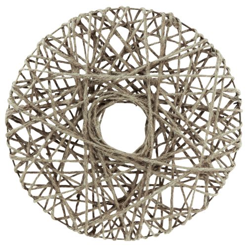 Floristik24 Grinalda decorativa revestida com metal fibra natural decoração de verão Ø30cm