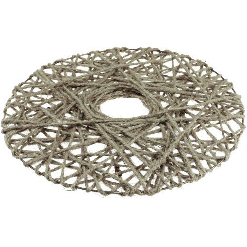 Floristik24 Grinalda decorativa revestida com metal fibra natural decoração de verão Ø30cm