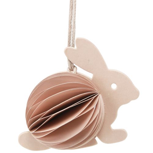 Itens Coelhinhos da Páscoa em favo de mel para pendurar branco laranja Alt.8cm 5 unidades