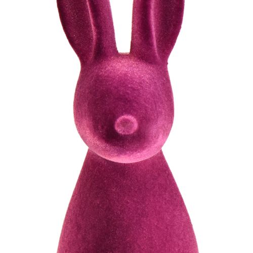 Itens Decoração de Coelhinho da Páscoa Flocado – 2ª Escolha – Violeta 15×15,5×47cm