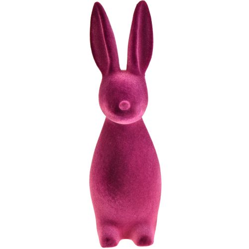 Itens Decoração de Coelhinho da Páscoa Flocado – 2ª Escolha – Violeta 15×15,5×47cm