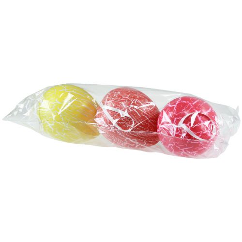 Itens Cabide decorativo ovos de Páscoa craquelure amarelo/rosa/vermelho Ø15cm 3 un