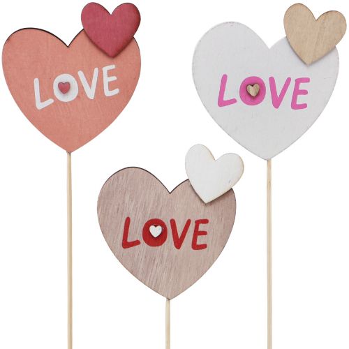 Itens Plugue flor em madeira Plugue decorativo Love 8×7,5cm 12 un