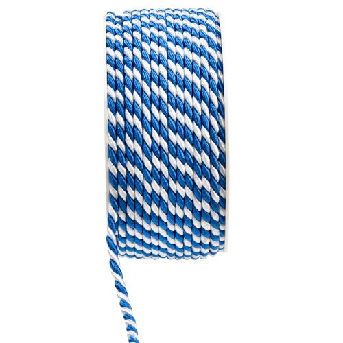 Floristik24 Cordão fita decorativa azul branco para presente fita decorativa 25m