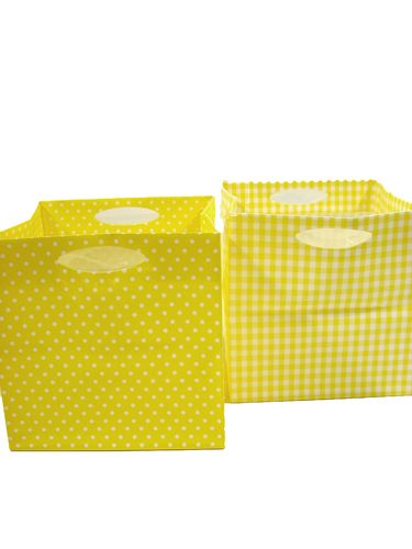 Floristik24 Saco de plástico 12x12cm 12pcs. amarelo
