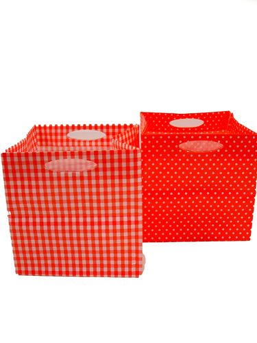 Floristik24 Saco de plástico 12x12cm 12pcs. vermelho