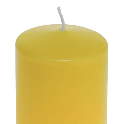 Floristik24 Vela pilar amarelo limão Velas Wenzel Velas PURA 130×60mm