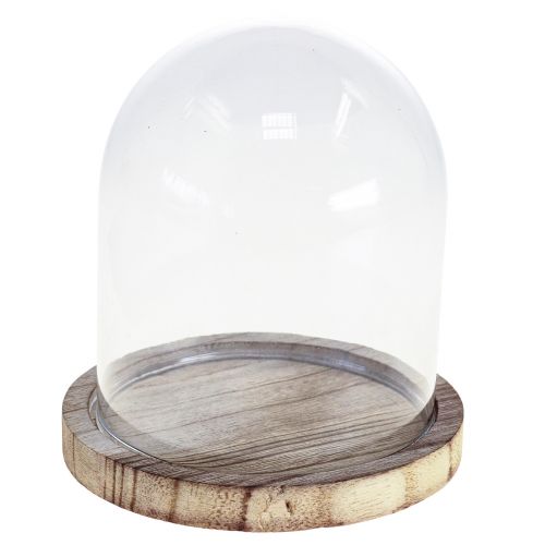 Itens Decoração de sino de vidro placa de madeira decoração de mesa mini sino de queijo H13cm