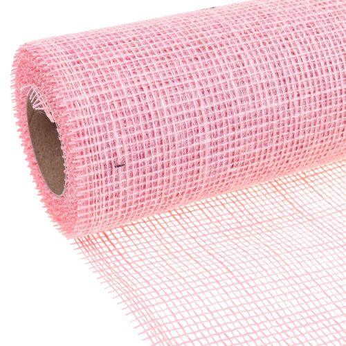 Floristik24 Caminho de mesa juta fita de juta fita de mesa rosa claro 30cm 5m