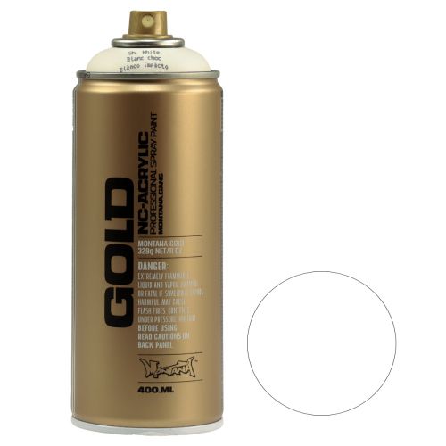 Floristik24 Tinta spray tinta branca spray Montana Gold Shock White 400ml