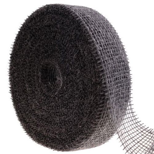 Floristik24 Fita de juta, fita de rede, fita decorativa, juta marrom-taupe, 5 cm, 40 m
