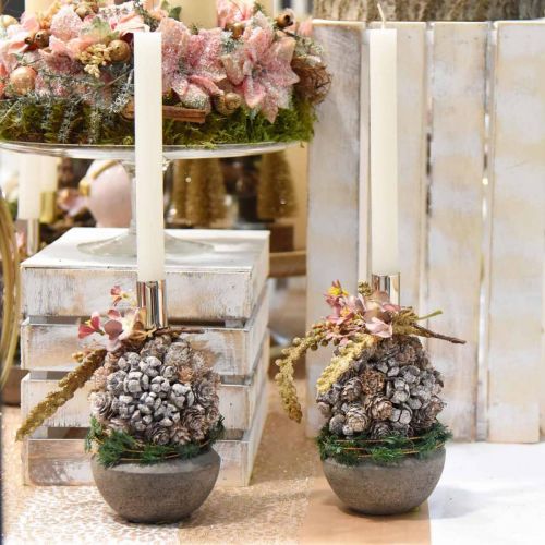 Floristik24 Bola de cones de decoração de Natal para pendurar decorações de árvores de Natal Ø10cm