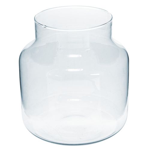 Vaso de vidro Vaso de flores redondo grande 100% vidro reciclado H20 Ø17cm