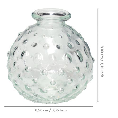 Floristik24 Vaso de vidro pequeno vaso de bola transparente Ø8,5cm Alt.8cm