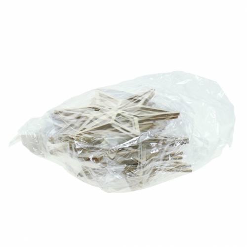 Floristik24 Madeira estrela 3D para pendurar 13,5 cm 6 unidades