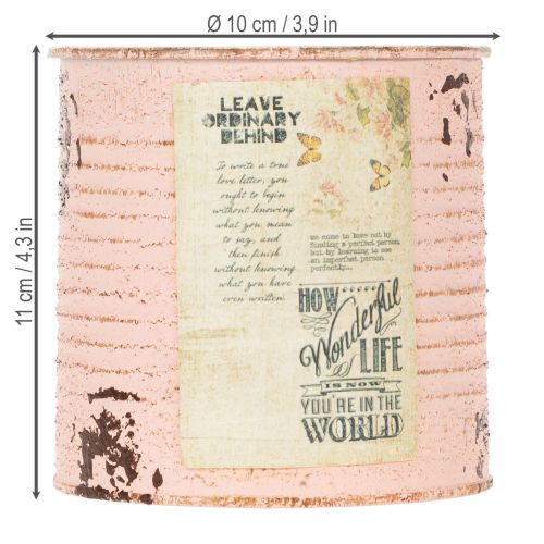 Itens Vaso de flores decorativo em metal cor salmão, decoração de verão, Ø11cm A10,5cm