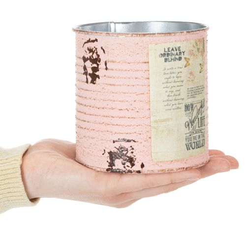 Itens Vaso de flores decorativo em metal cor salmão, decoração de verão, Ø11cm A10,5cm