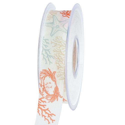 Itens Fita decorativa fita marítima para presente coral 25mm 18m