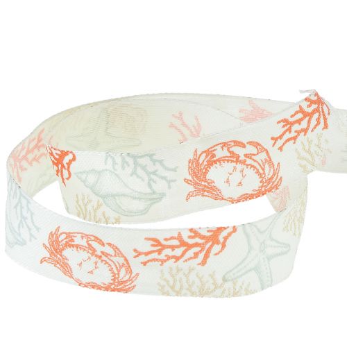 Itens Fita decorativa fita marítima para presente coral 25mm 18m