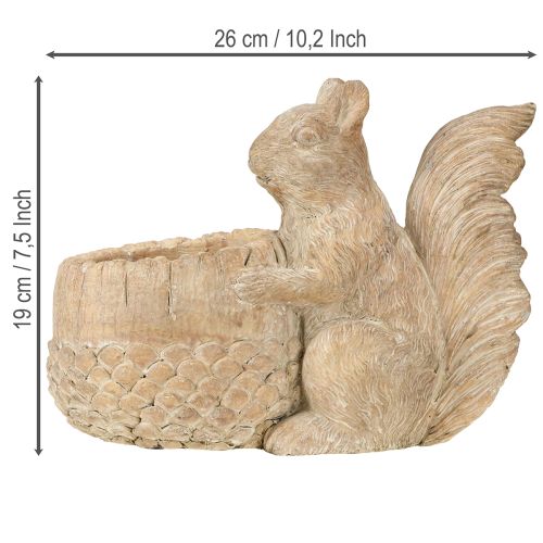 Itens Vaso com decoração em pedra fundida de esquilo 26×14×19cm