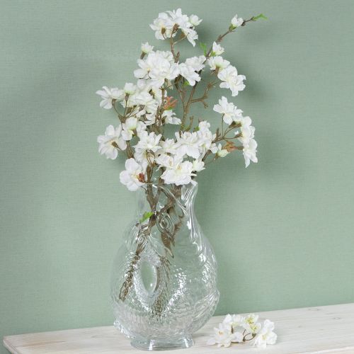 Itens Vaso de vidro em formato de peixe decorativo para uma decoração harmoniosa do ambiente, 24,5 cm