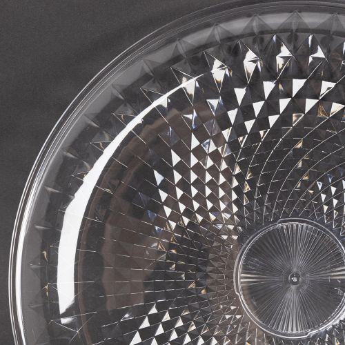Tigela decorativa redonda transparente com pé, 32 cm | Floristik24.pt
