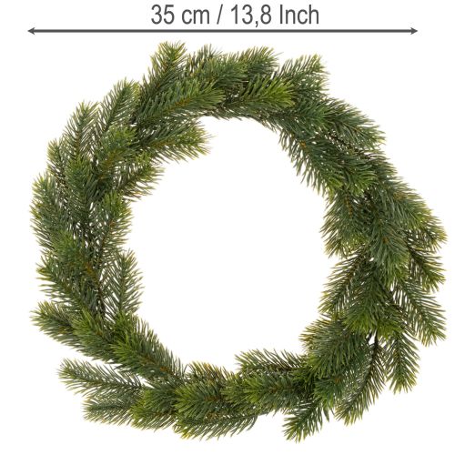 Guirlanda artificial de pinheiro verde para decoração de porta, 35 cm | Floristik24.pt