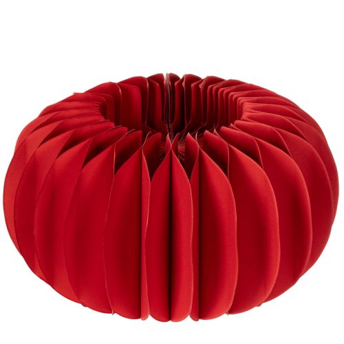 Decoração de mesa moderna em formato de abóbora de papel em formato de favo de mel, redonda, 24 cm, pacote com 4 peças