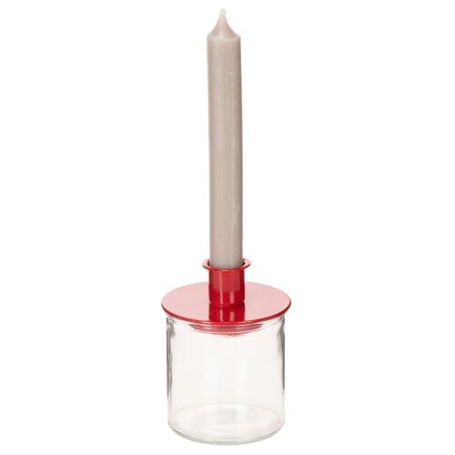 Castiçal redondo de vidro transparente para velas votivas, 8 cm, conjunto com 3 peças. | Floristik24.pt